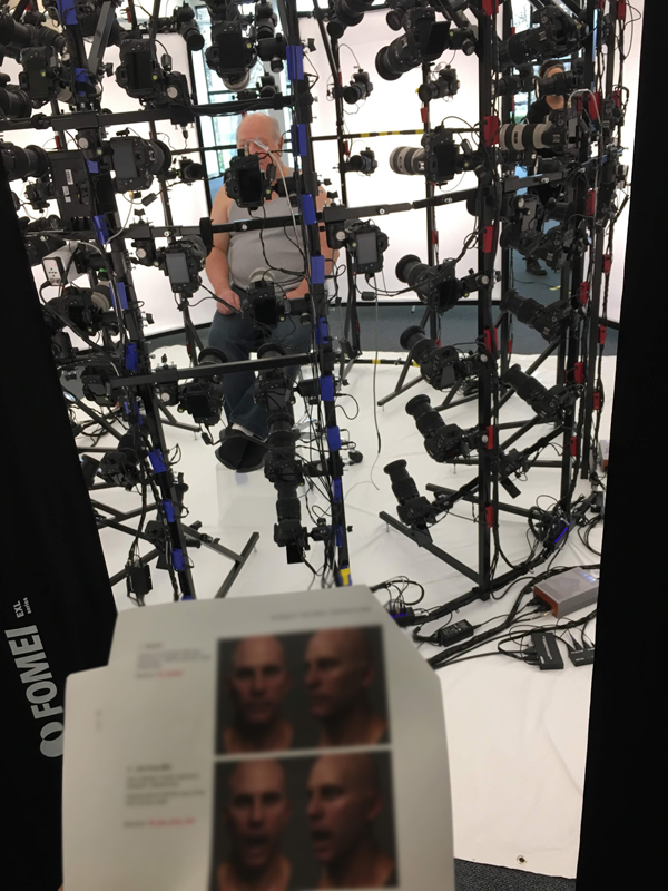 Scanning cage rig